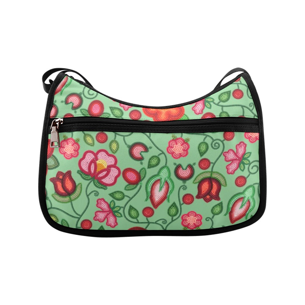 Rose Reverie Green Crossbody Bag