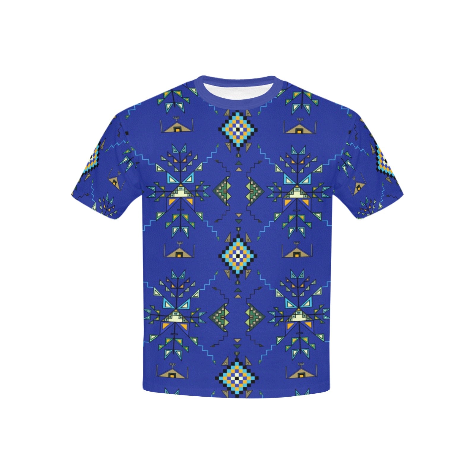 Bear Shield Dark Blue Kids' T-shirt (USA Size)