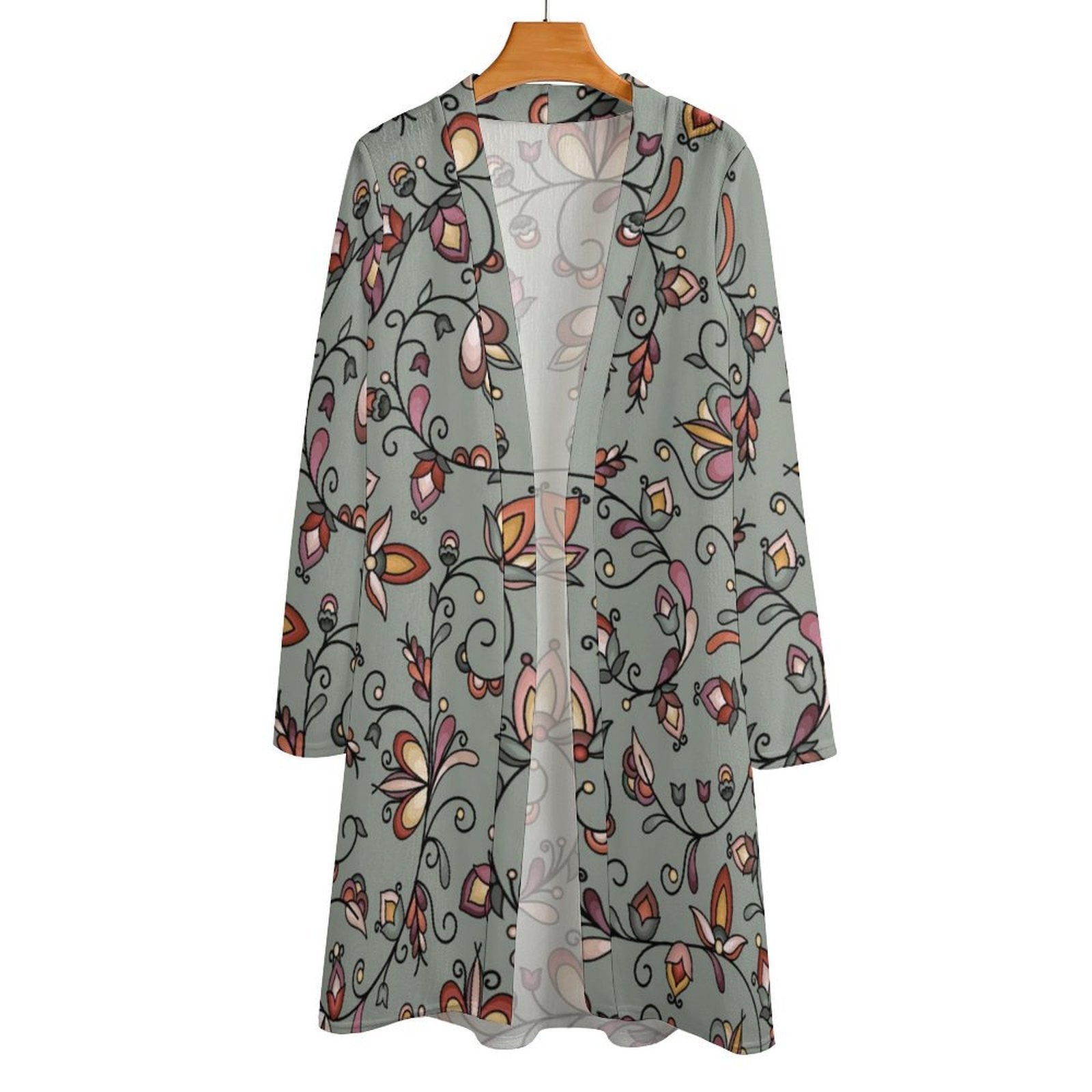 Burnt Sky Petals Green Cardigan