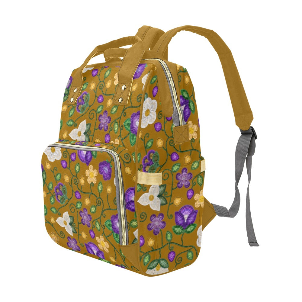 Midnight Moss Bloom Toffee Multi-Function Diaper Backpack/Diaper Bag