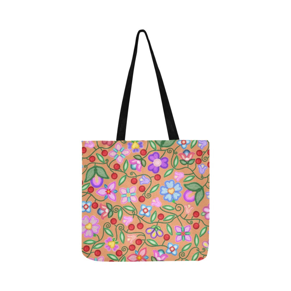 Petal Harmony Terracotta Reusable Shopping Bag (Two sides)
