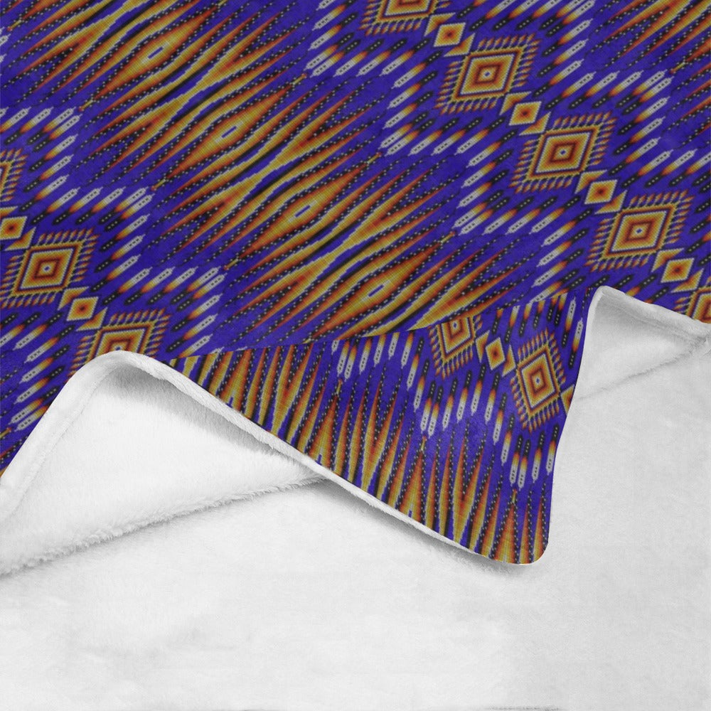 Fire Feather Blue Ultra-Soft Micro Fleece Blanket 50"x60"