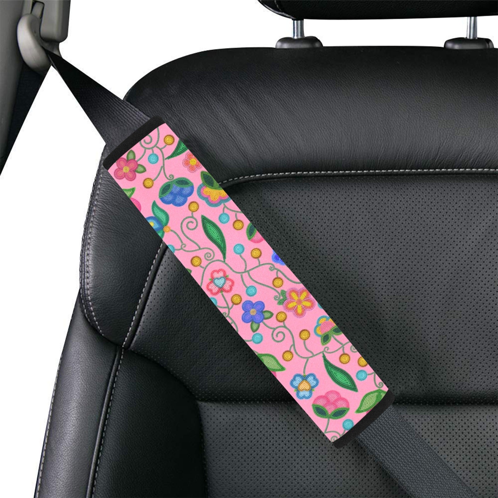 Skyberry Serenade Pink Car Seat Belt Cover 7''x12.6'' (Pack of 2)