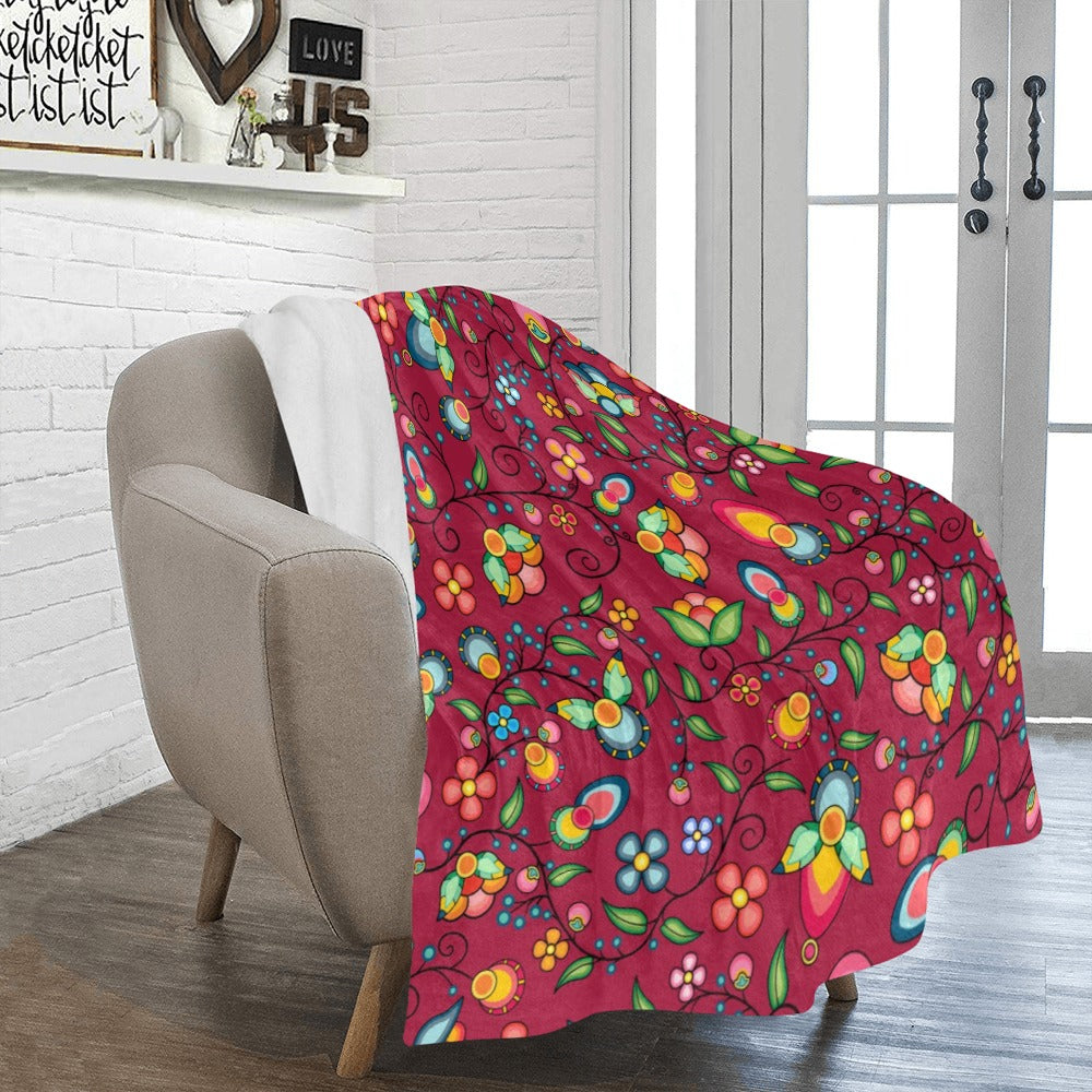 Floral Bounty Magenta Ultra-Soft Micro Fleece Blanket 50"x60"