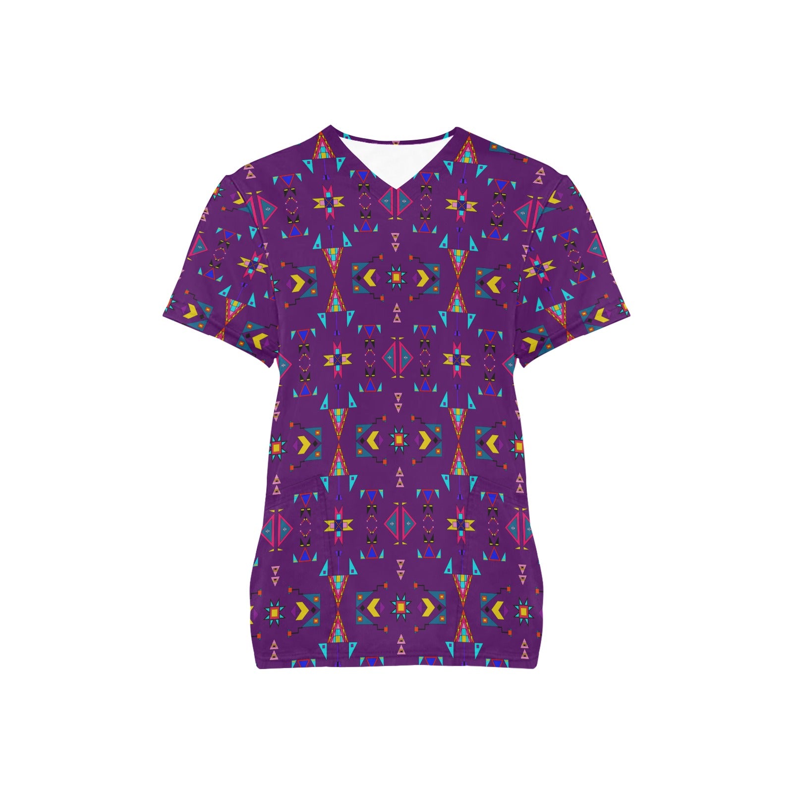 Enemy Territory Berry Scrub Top