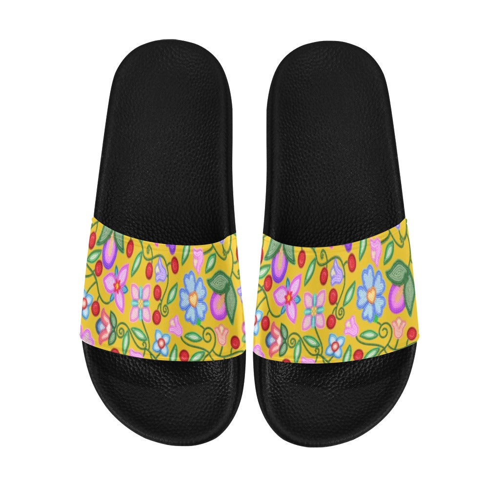Petal Harmony Ochre Women's Slide Sandals