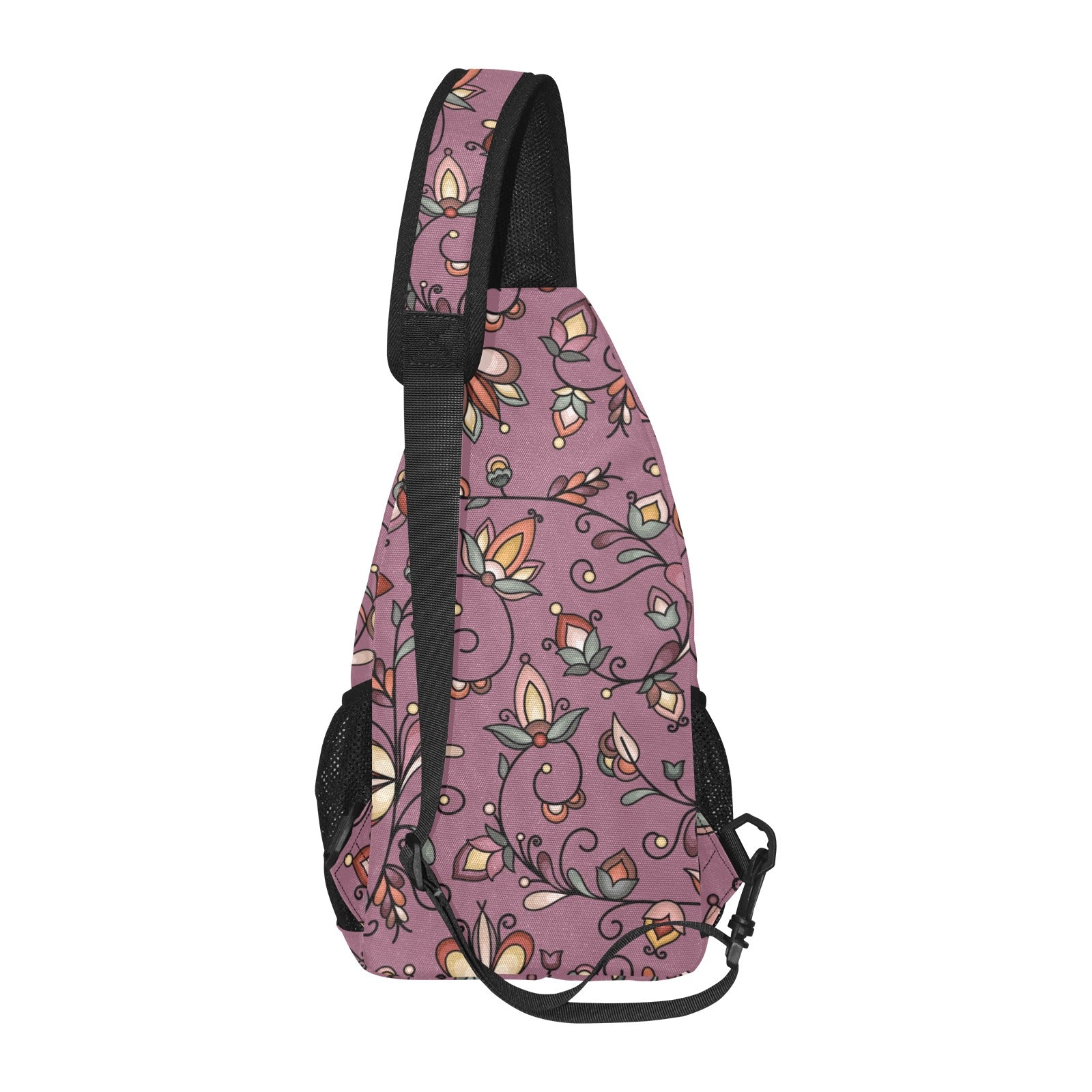 Burnt Sky Petals Magenta Chest Bag