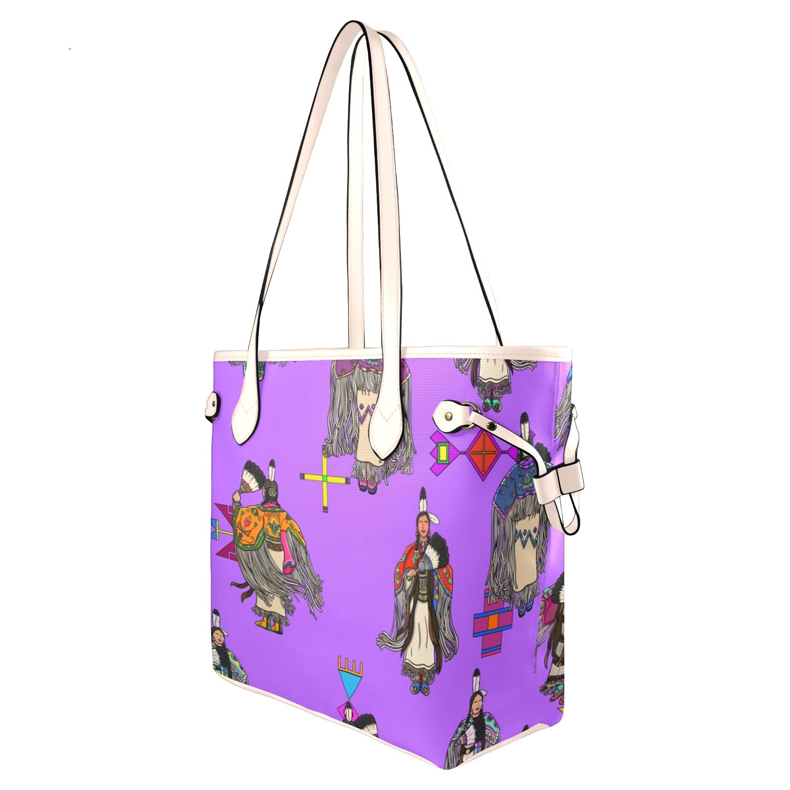 Women's Tradish Dancers Purple Clover Canvas Tote Bag