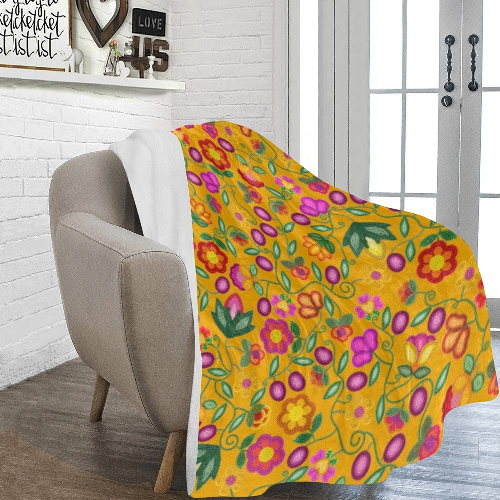 Boreal Bounty Yellow Ultra-Soft Micro Fleece Blanket 60"x80"