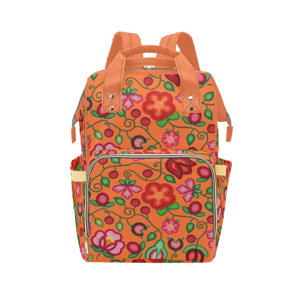 Rose Reverie Orange Multi-Function Diaper Backpack/Diaper Bag