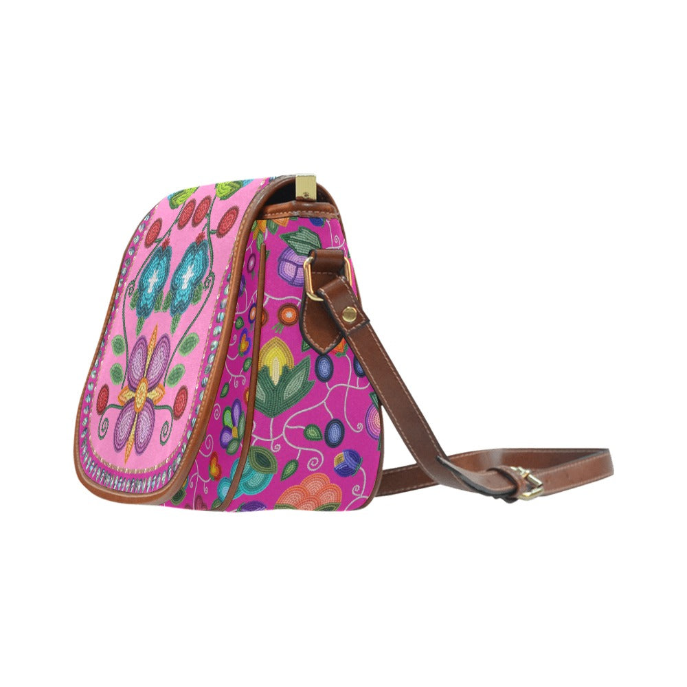 Beaded Offering Pink Saddle Bag/Large