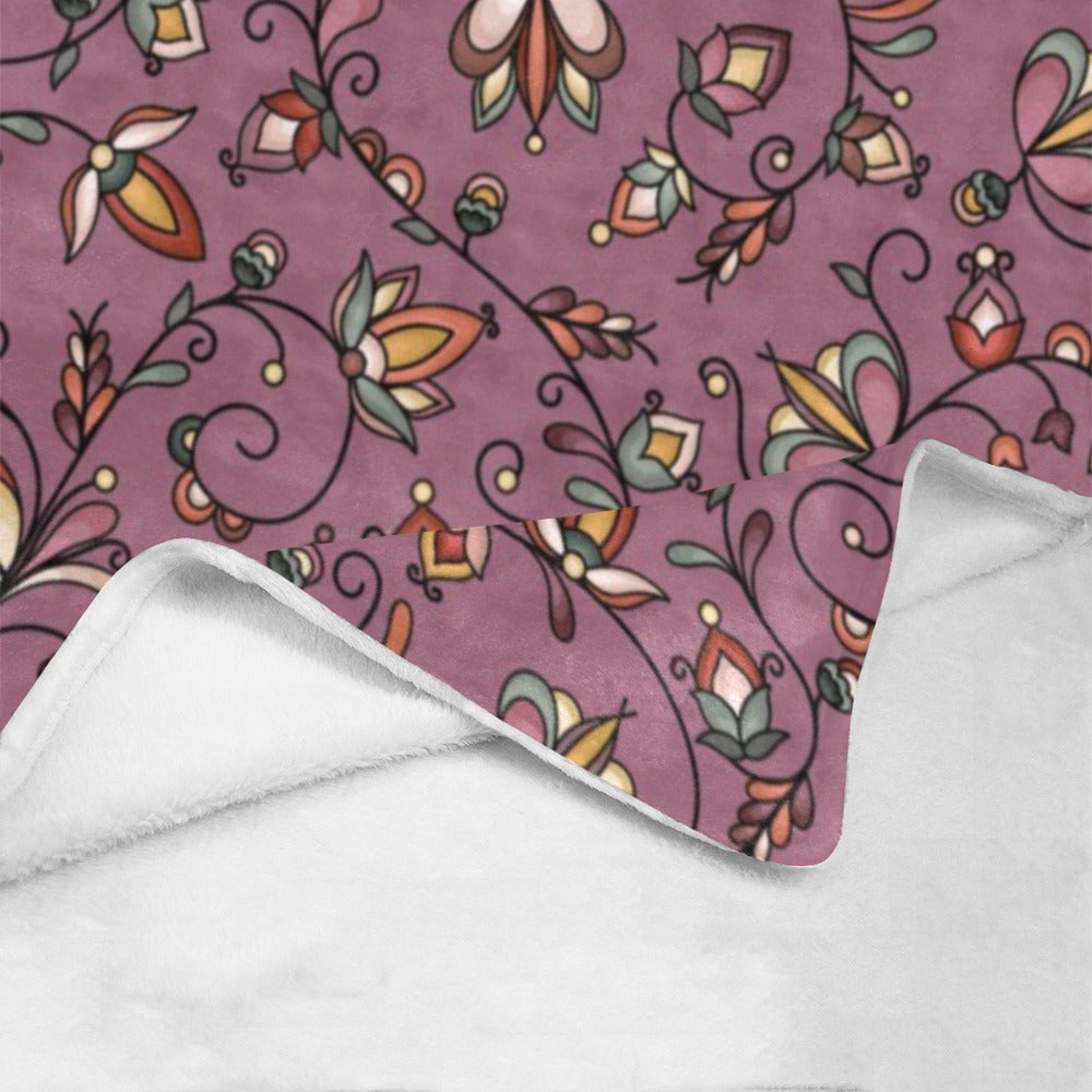 Burnt Sky Petals Magenta Ultra-Soft Micro Fleece Blanket 40"x50"