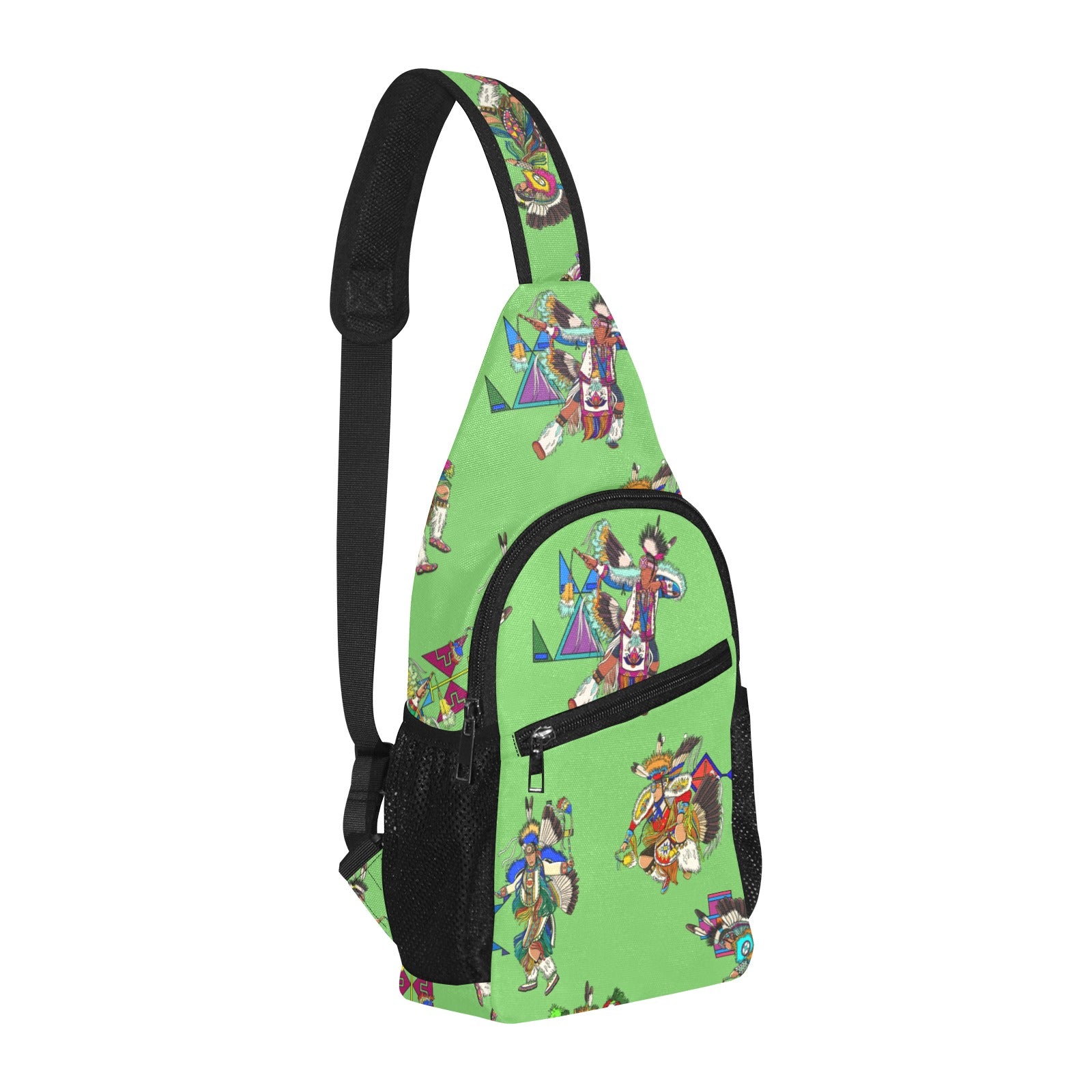 Men's Fancy Dancers Grass Chest Bag
