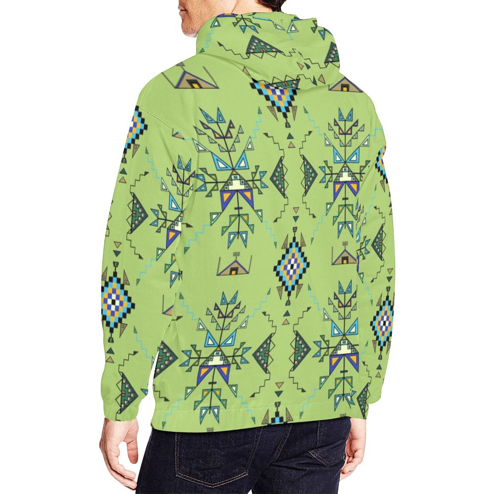 Bear Shield Green Hoodie for Men (USA Size)