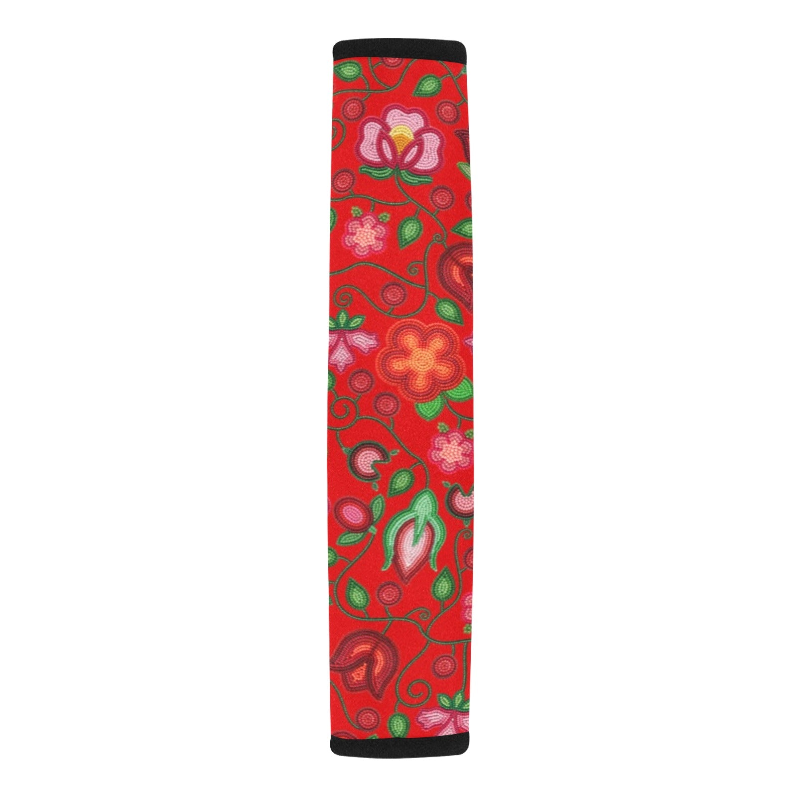 Rose Reverie Red Car Seat Belt Cover 7''x12.6'' (Pack of 2)