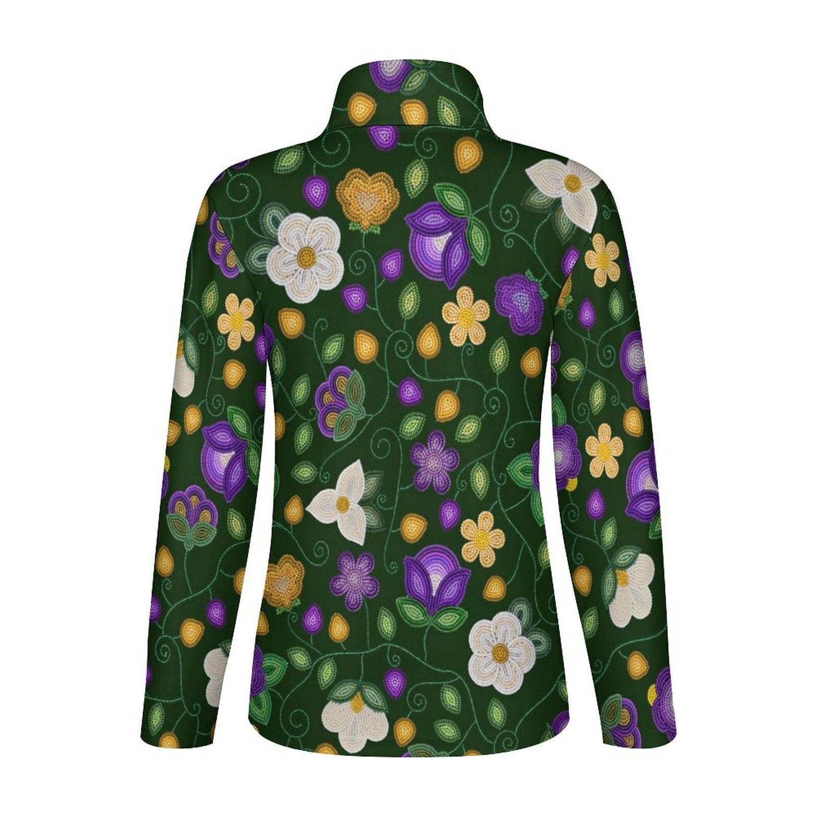Midnight Moss Bloom Forest Long Sleeve Yoga Shirt