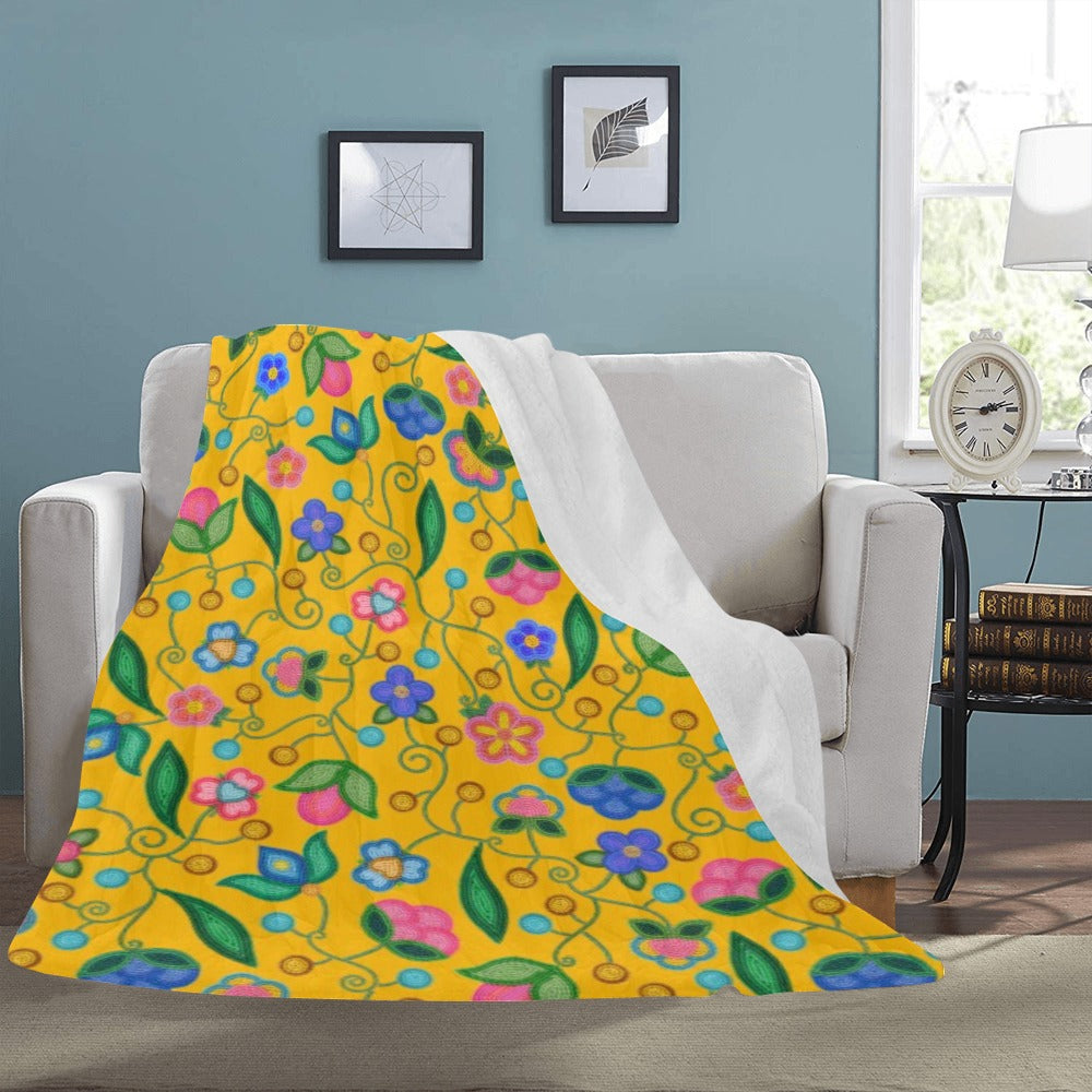 Skyberry Serenade Yellow Ultra-Soft Micro Fleece Blanket 60"x80"