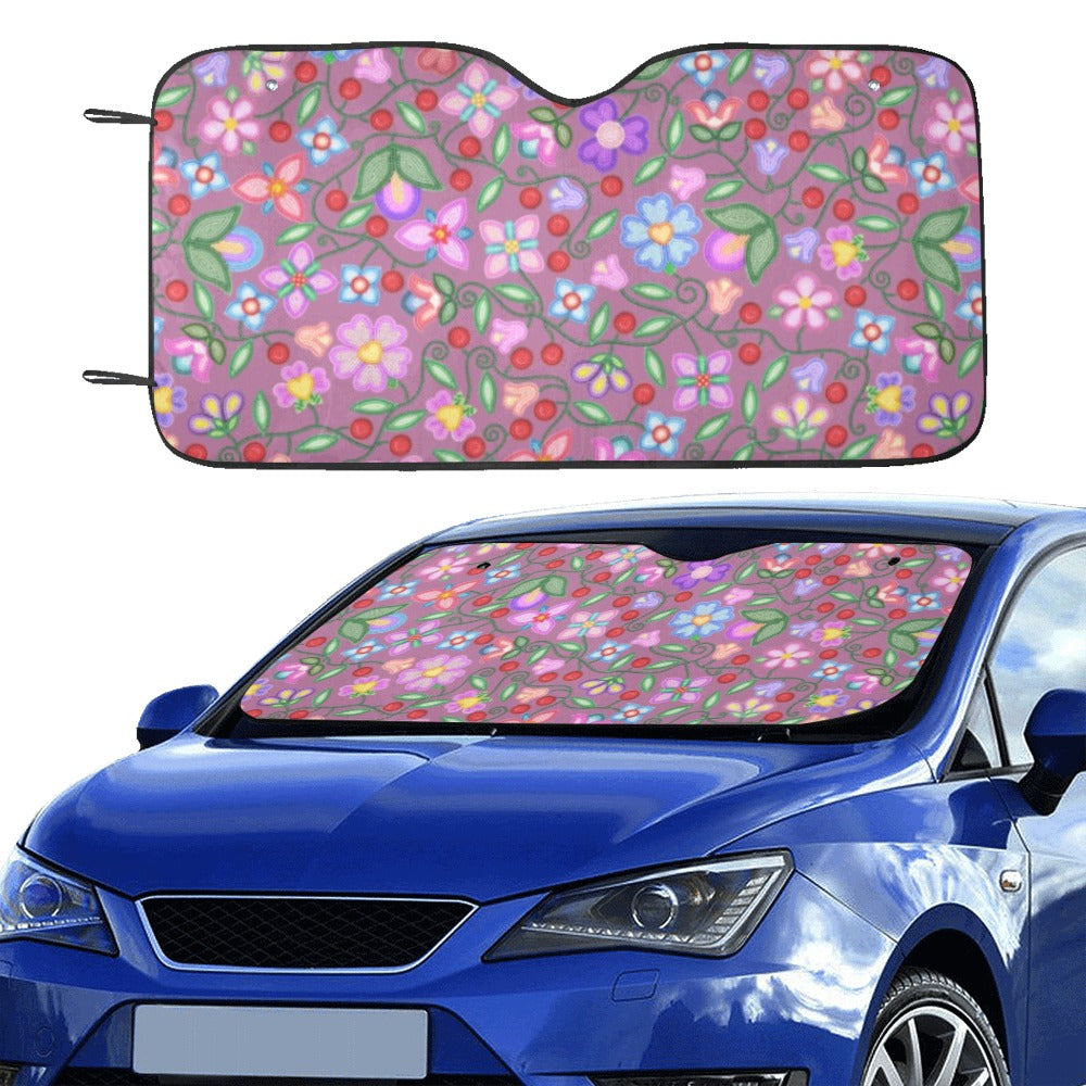 Petal Harmony Dusty Rose Car Sun Shade 55"x30"