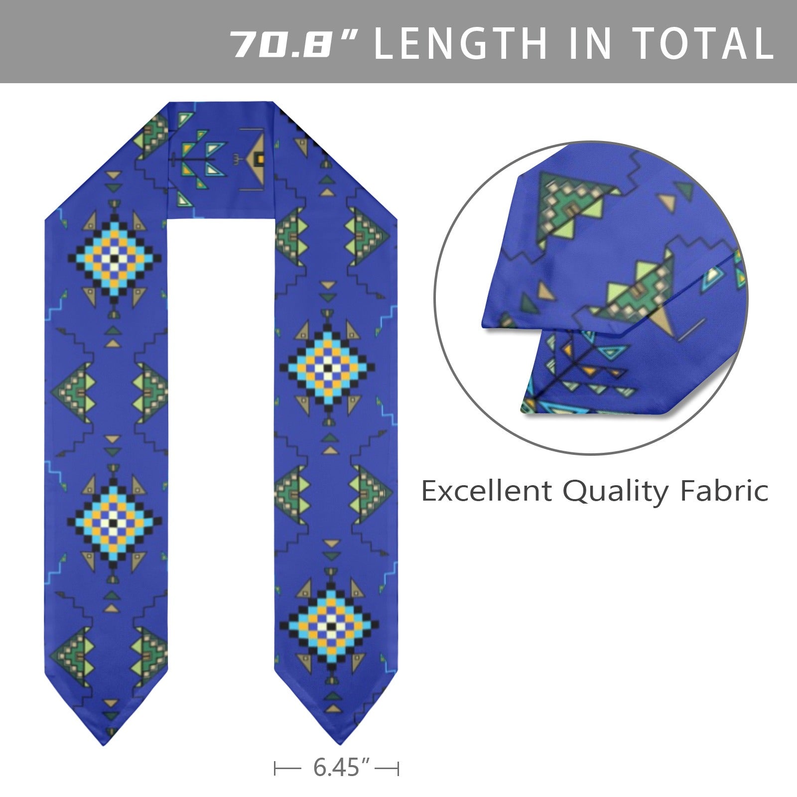 Bear Shield Dark Blue Graduation Stole