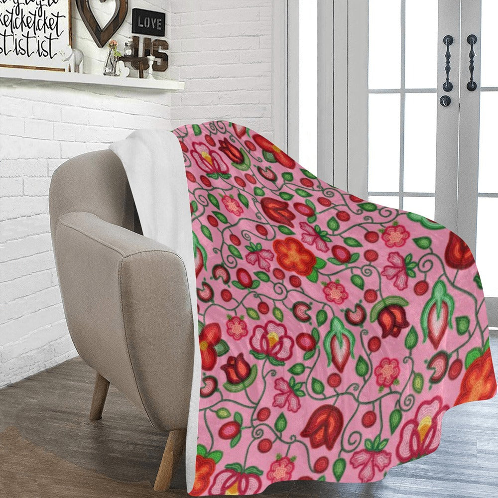 Rose Reverie Pink Ultra-Soft Micro Fleece Blanket 60"x80"