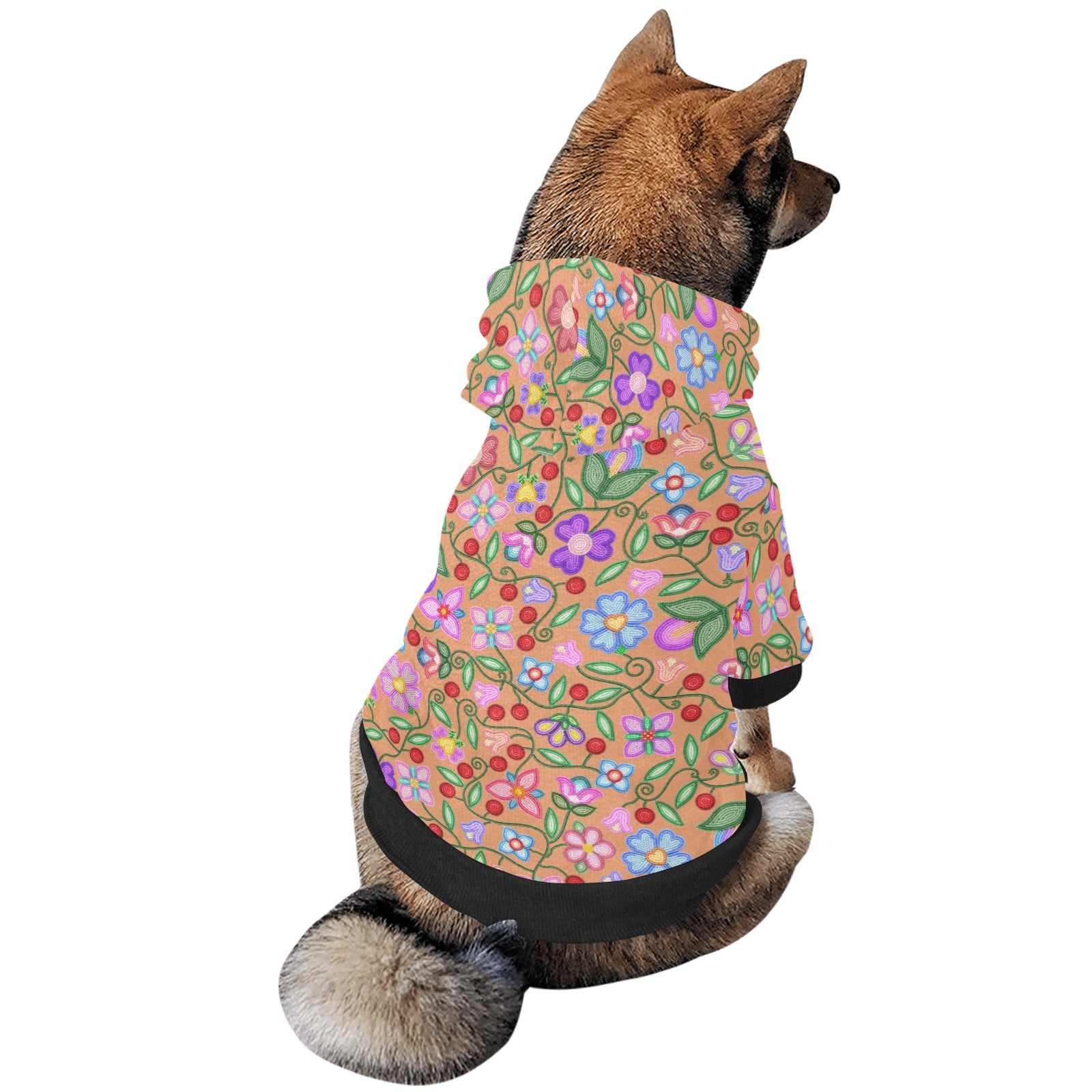 Petal Harmony Terracotta Pet Dog Hoodie