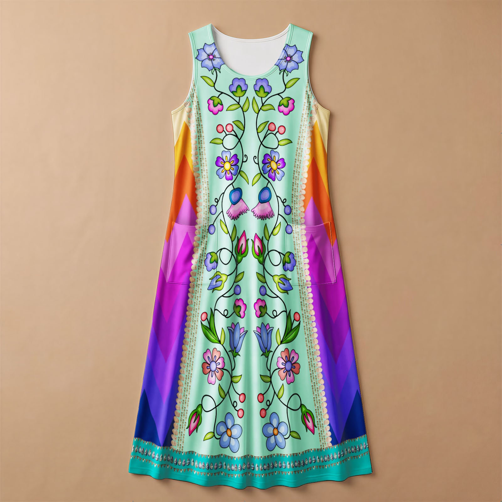 Grandmother's Legacy Mint 2 Women's Sleeveless Long Dress