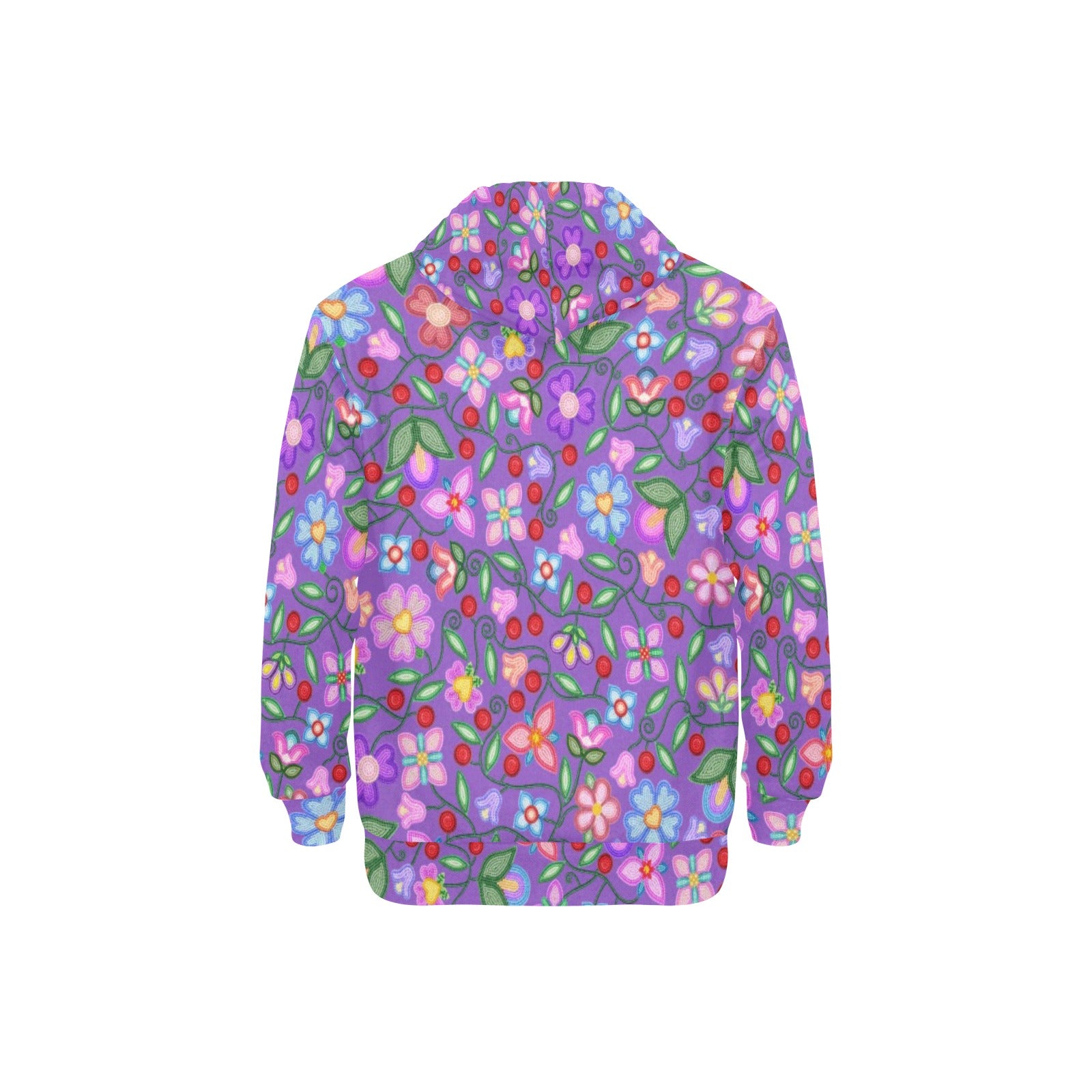 Petal Harmony Lavender Men's Long Sleeve Fleece Hoodie