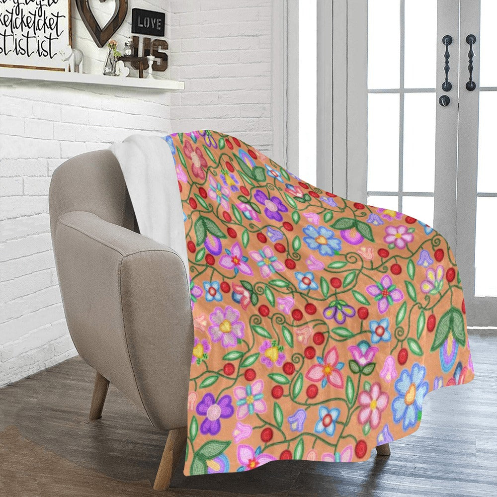 Petal Harmony Terracotta Ultra-Soft Micro Fleece Blanket 50"x60"