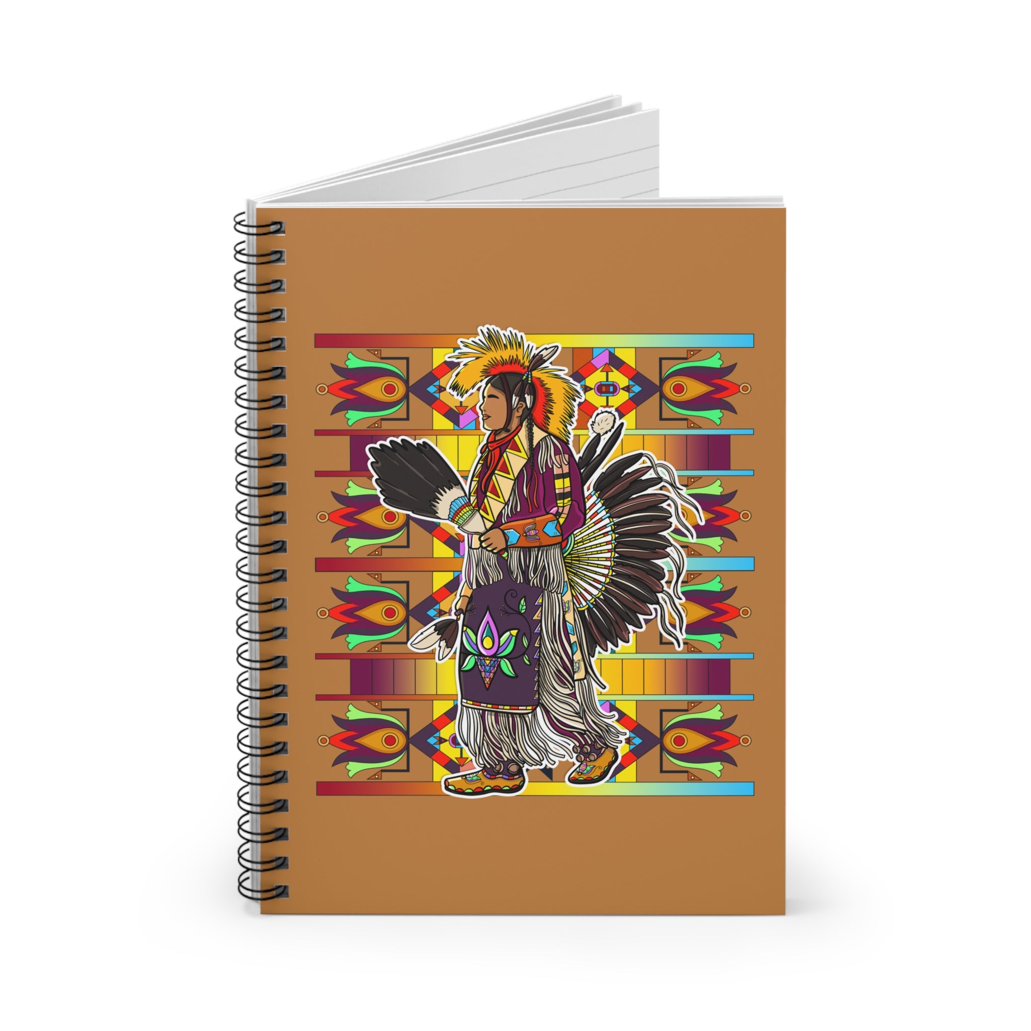 Traditional Powwow Man Dancer 2 Spiral Notebook