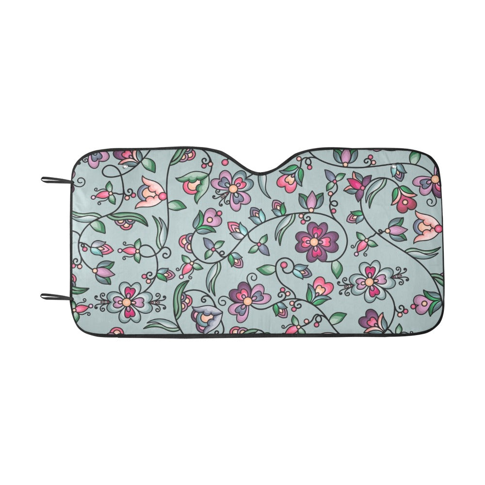 Amber Evening Garland Turquoise Car Sun Shade 55"x30"