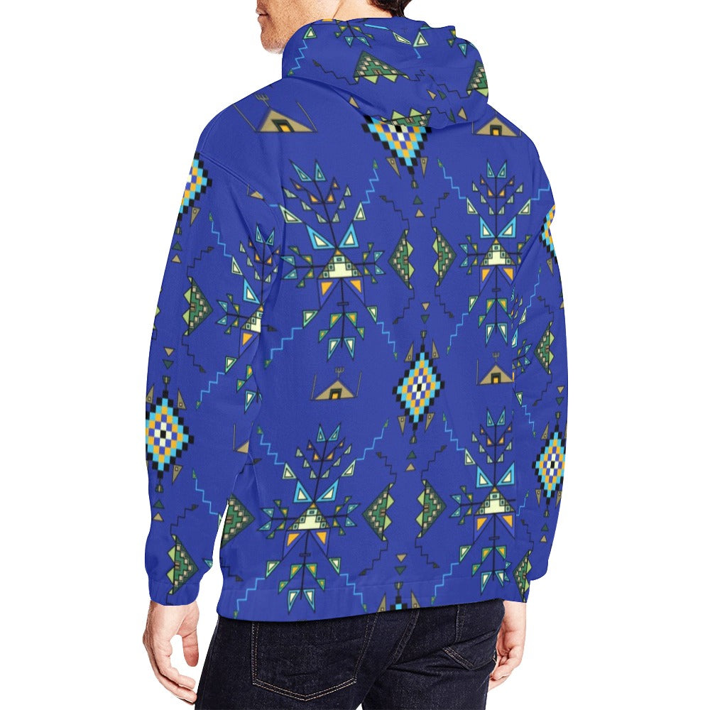 Bear Shield Dark Blue Hoodie for Men (USA Size)