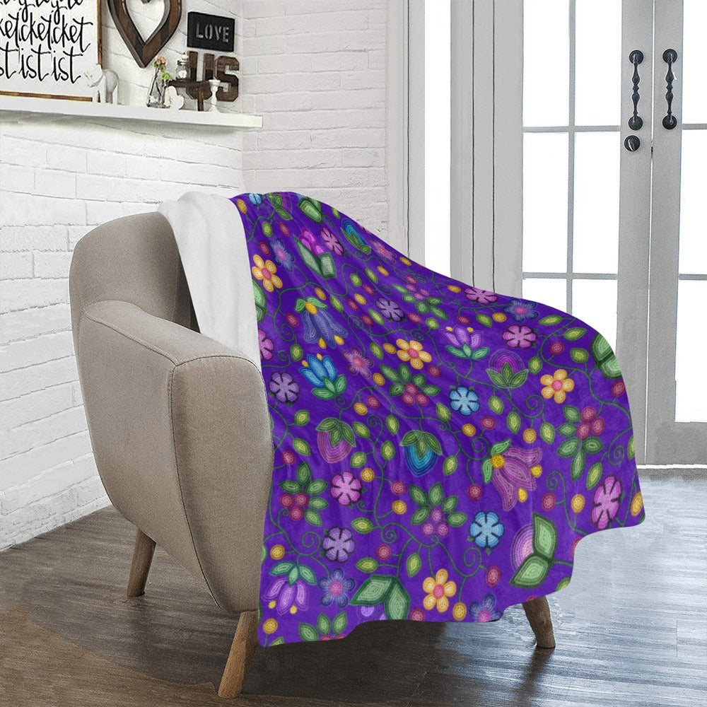 Bloom Uplift Indigo Ultra-Soft Micro Fleece Blanket 40"x50"