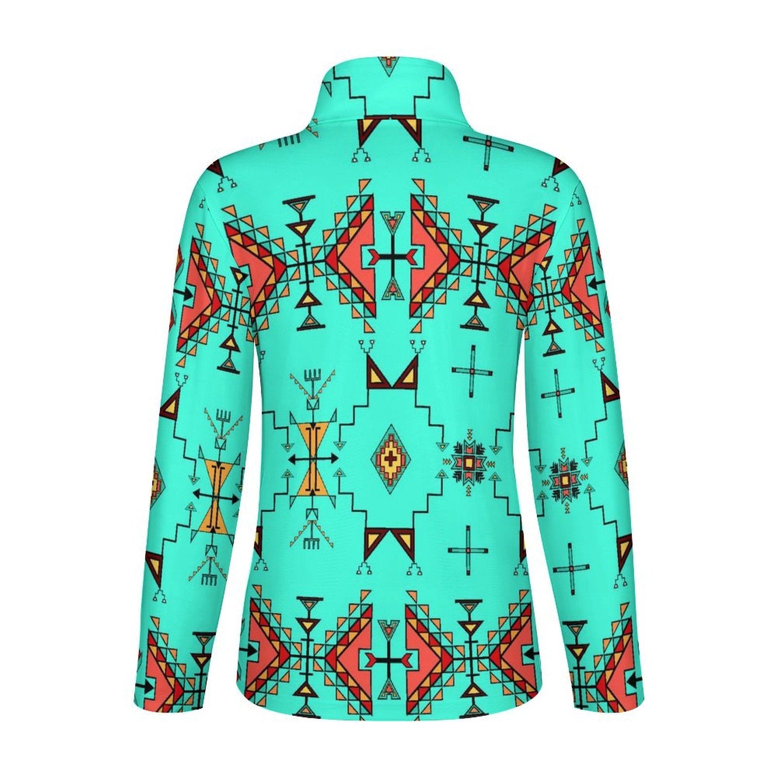 Thunder Flight Turquoise Long Sleeve Yoga Shirt