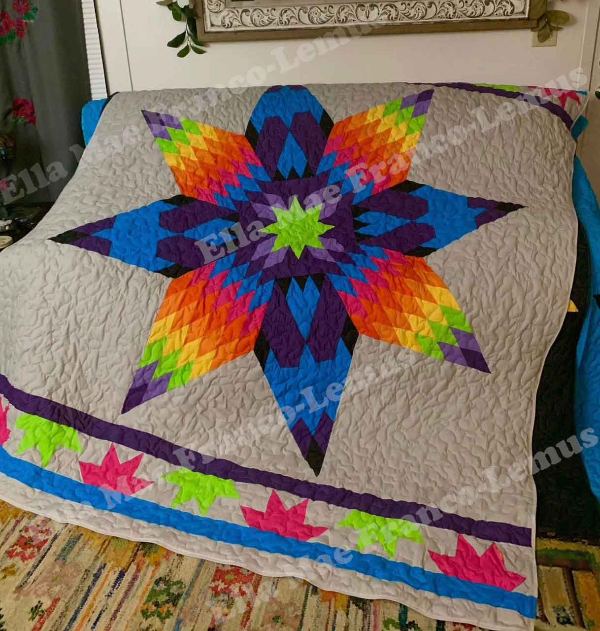 Handmade Star Quilt- Design 43