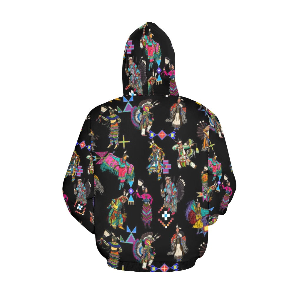 Grand Entry Dancers Black Hoodie for Women (USA Size)