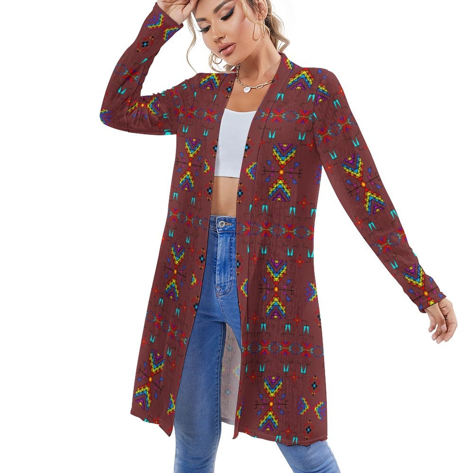 Rainy Chief Rainbow Earth Clay Cardigan