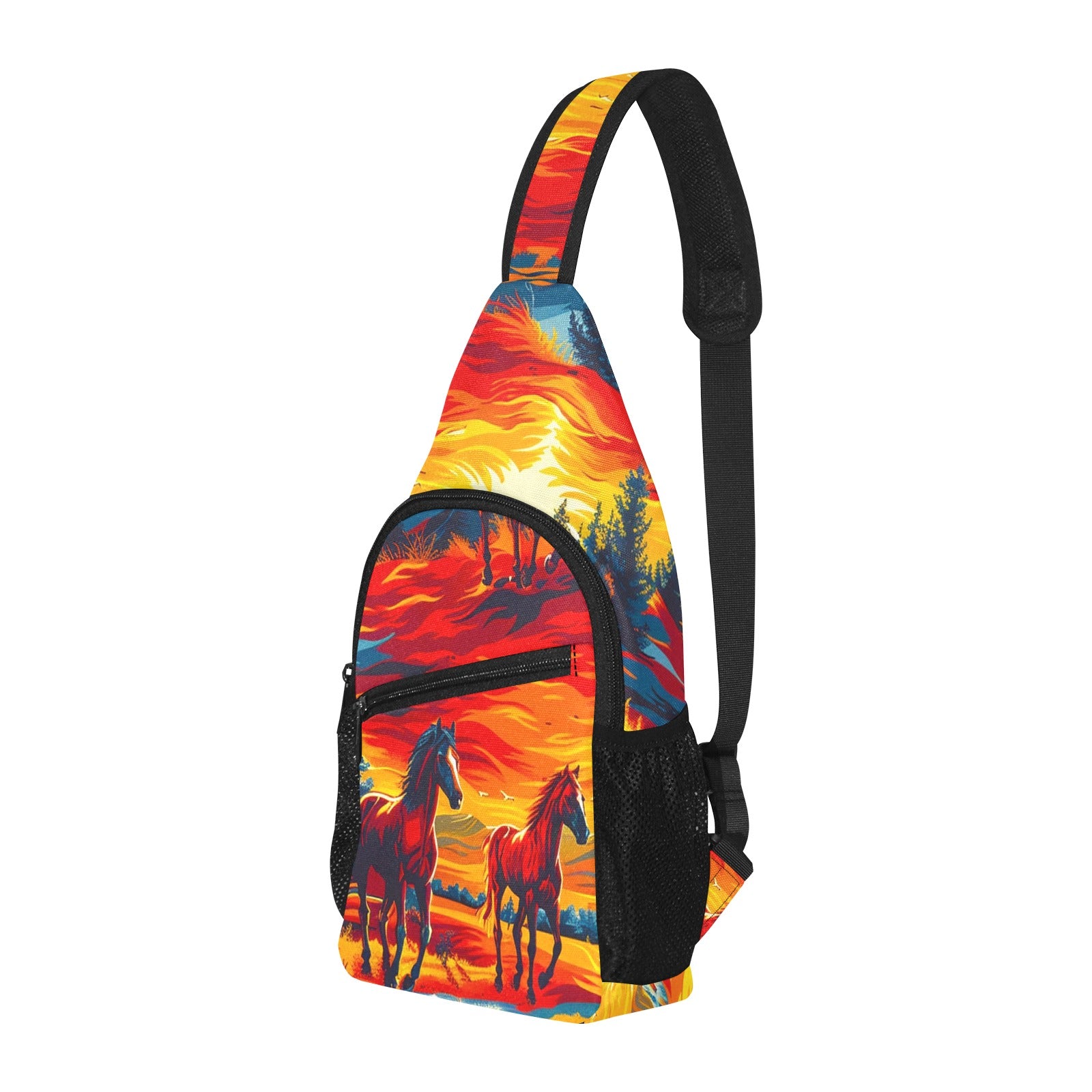 Wild Horses Chest Bag