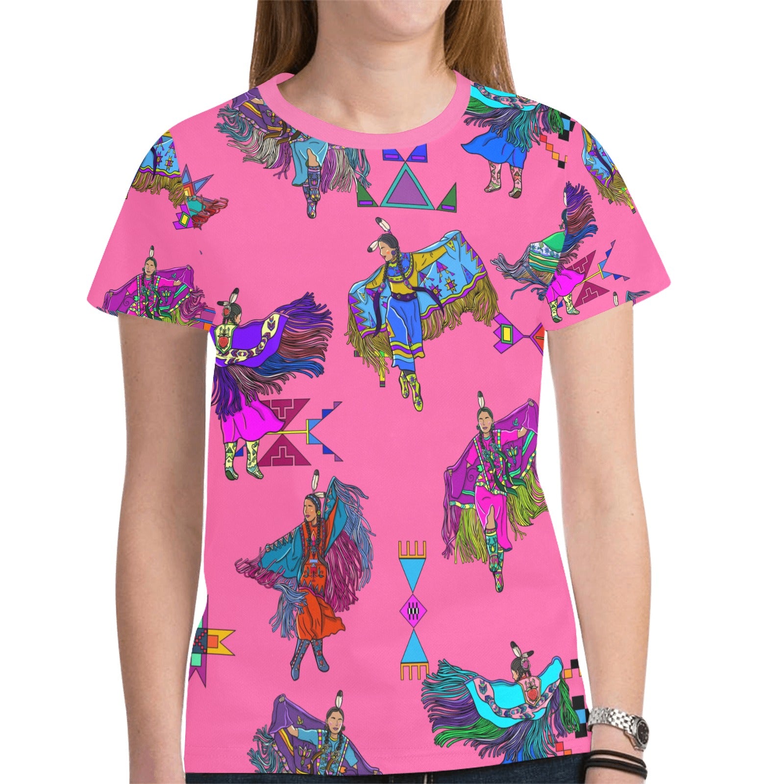 Women's Fancy Dancers Pink T-shirt for Women