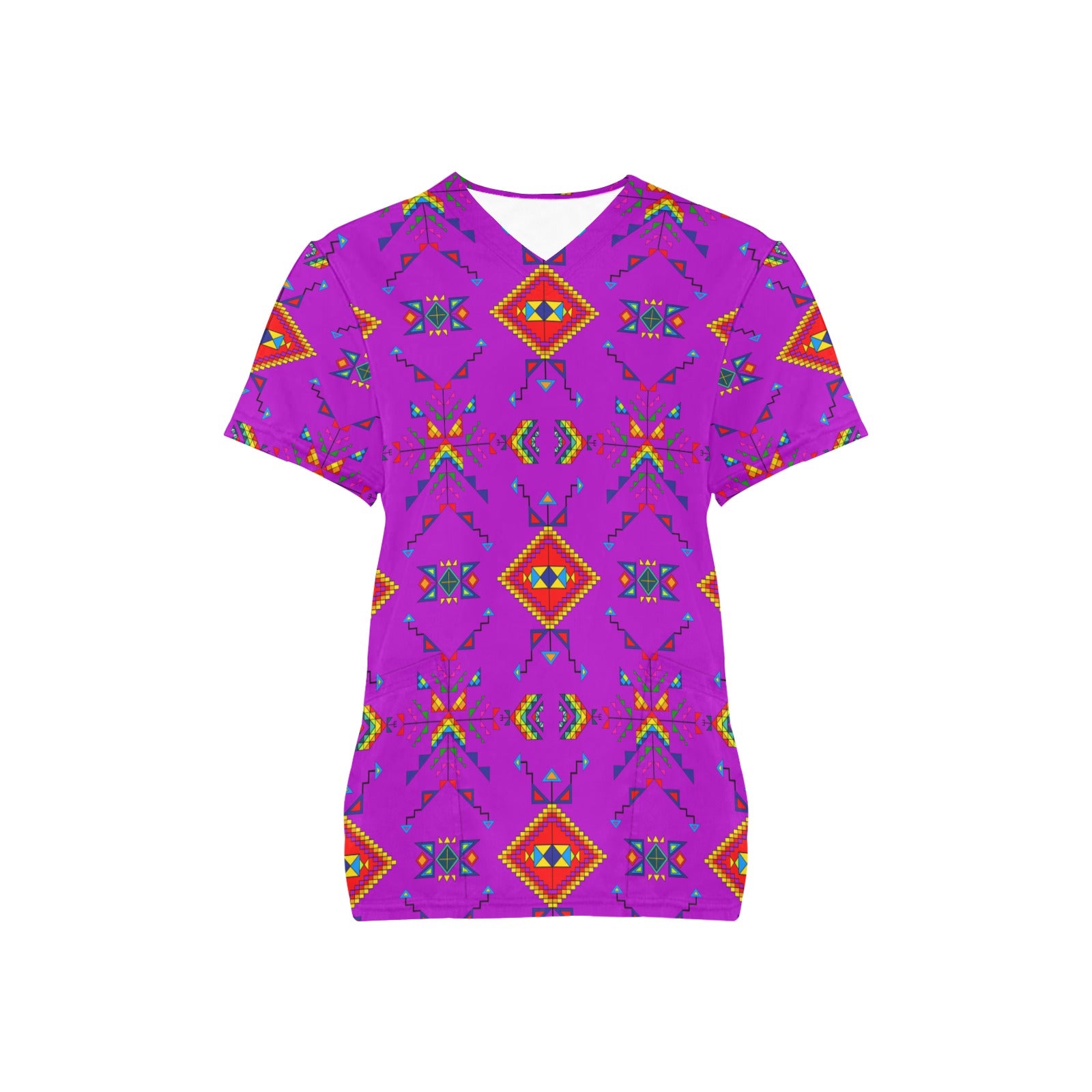 Buffalo Jump Purple Scrub Top