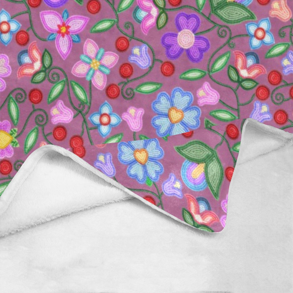 Petal Harmony Dusty Rose Ultra-Soft Micro Fleece Blanket 40"x50"