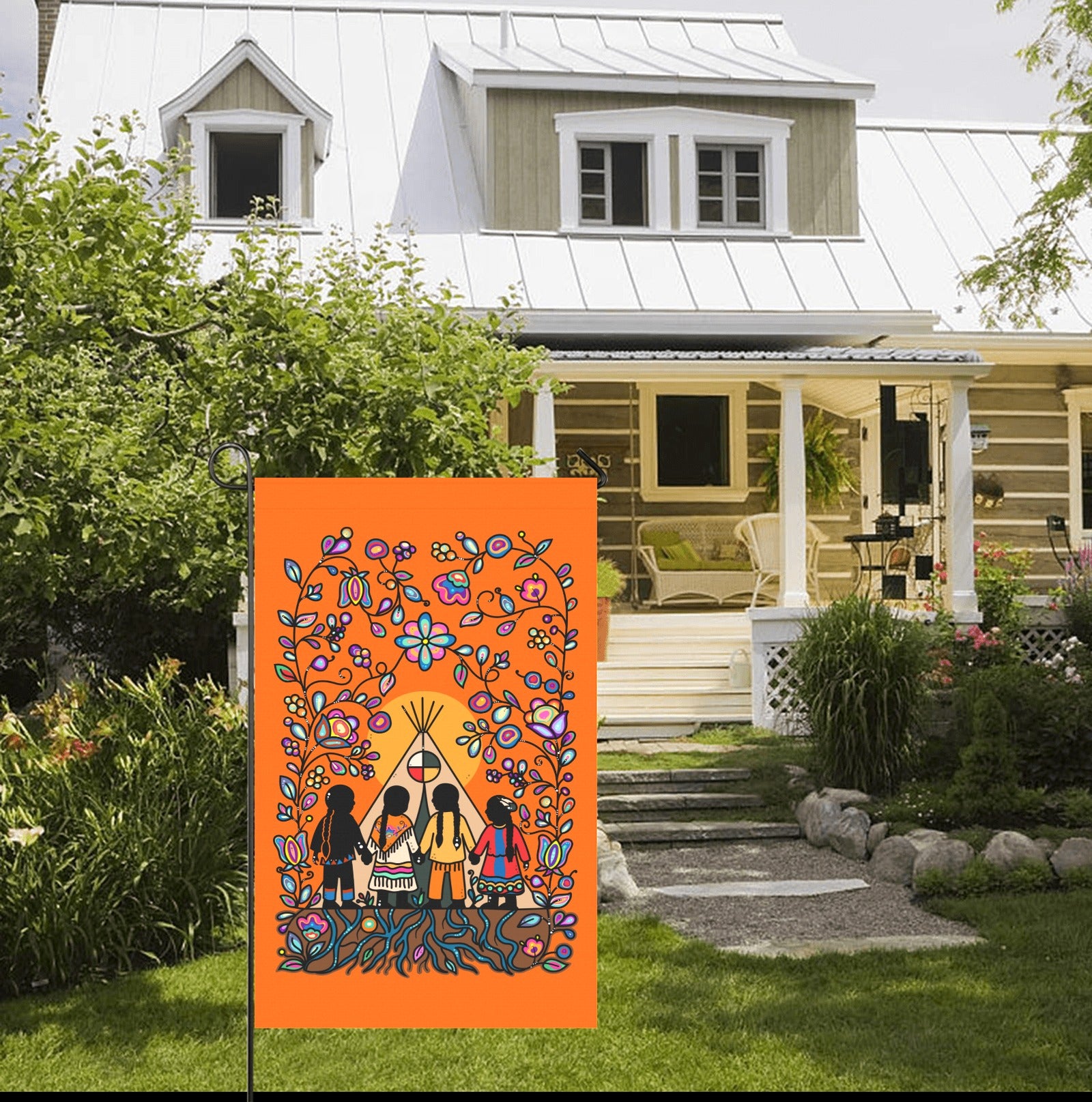 Rooted in Culture Garden Flag 36''x60'' (Two Sides Printing)