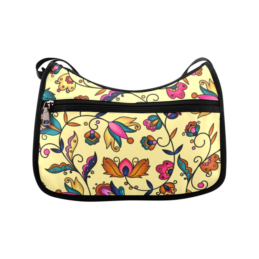 Copper Prairie Petals Yellow Crossbody Bag