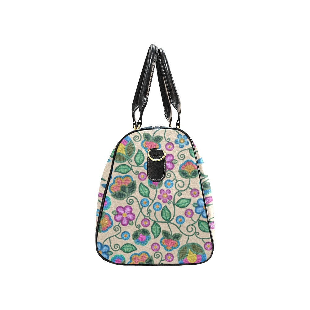 Turquoise Sunbeam Cream Waterproof Travel Bag/Small