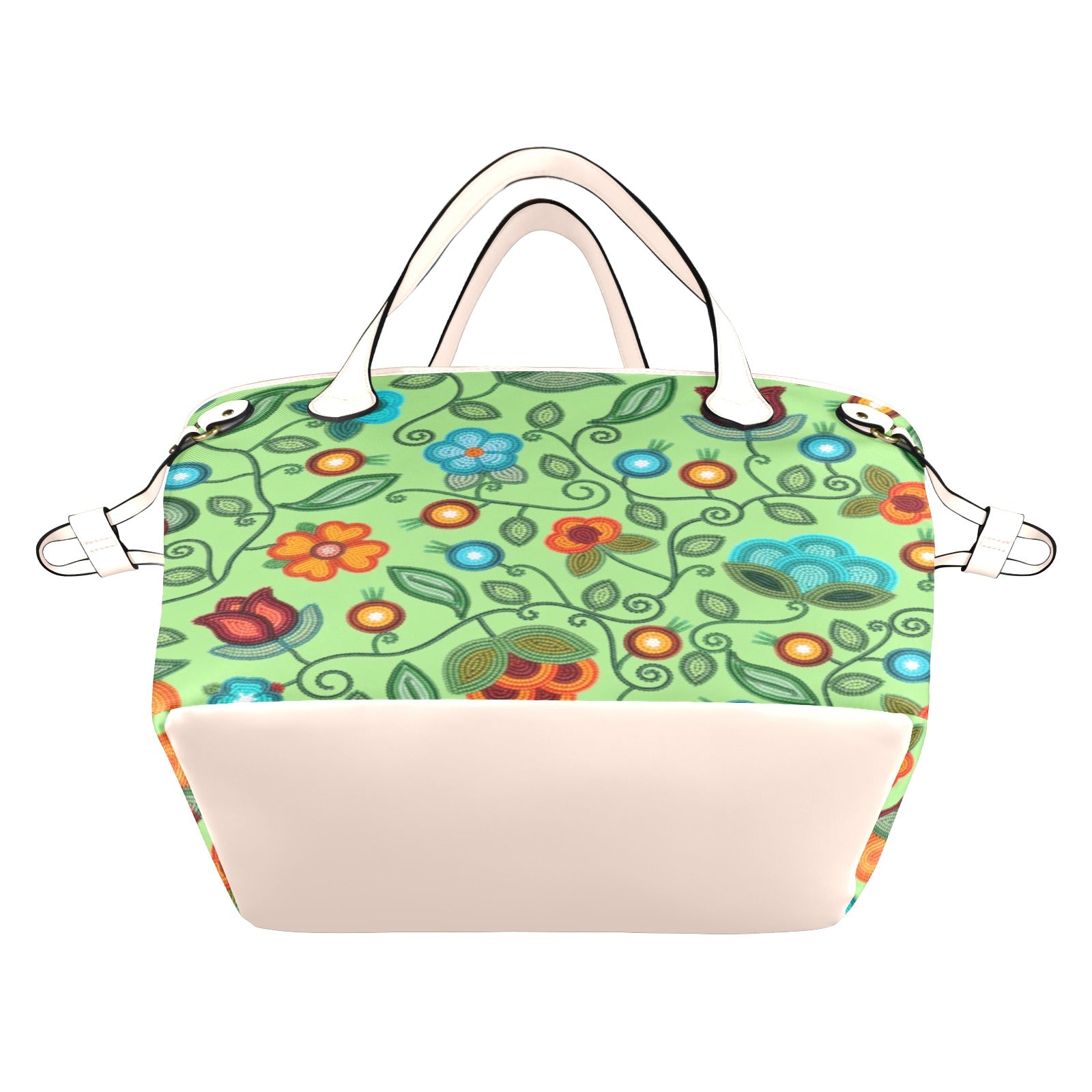Prairie Fire Petals Sage Clover Canvas Tote Bag