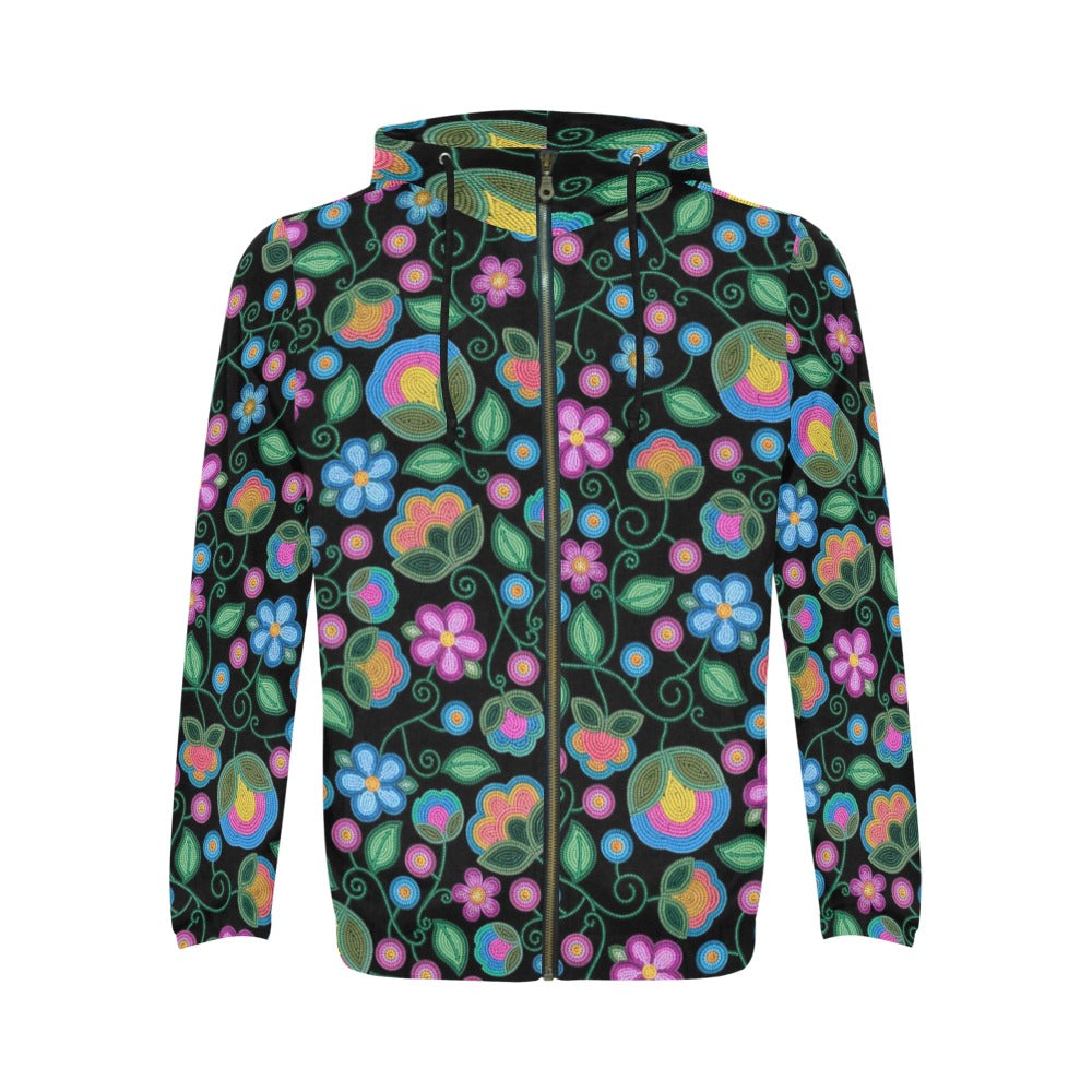 Turquoise Sunbeam Men's Zipper Hoodie