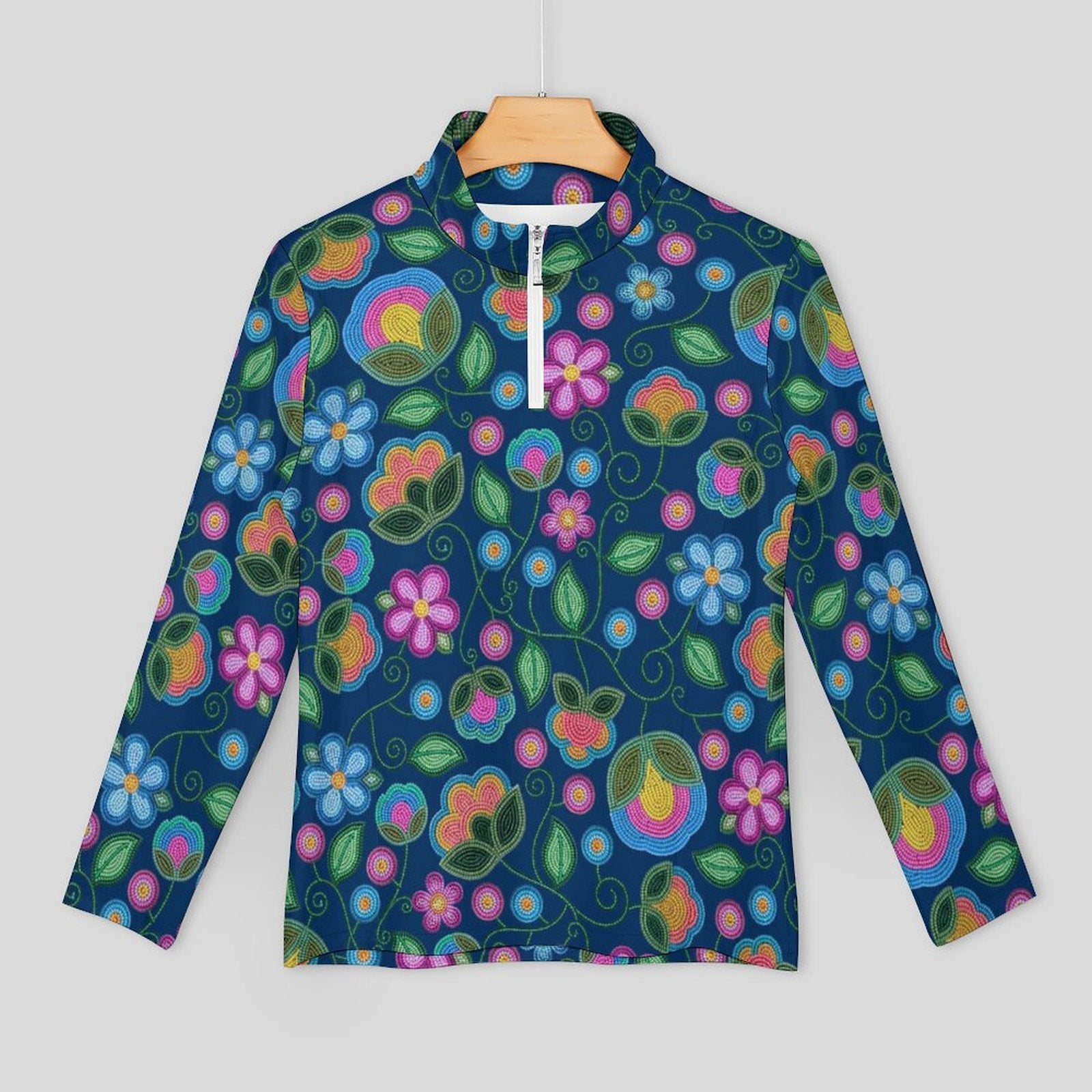Turquoise Sunbeam Blue Long Sleeve Yoga Shirt