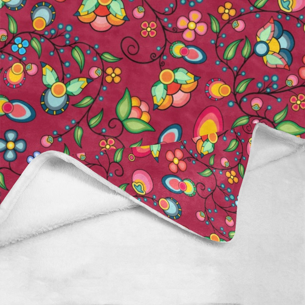 Floral Bounty Magenta Ultra-Soft Micro Fleece Blanket 60"x80"