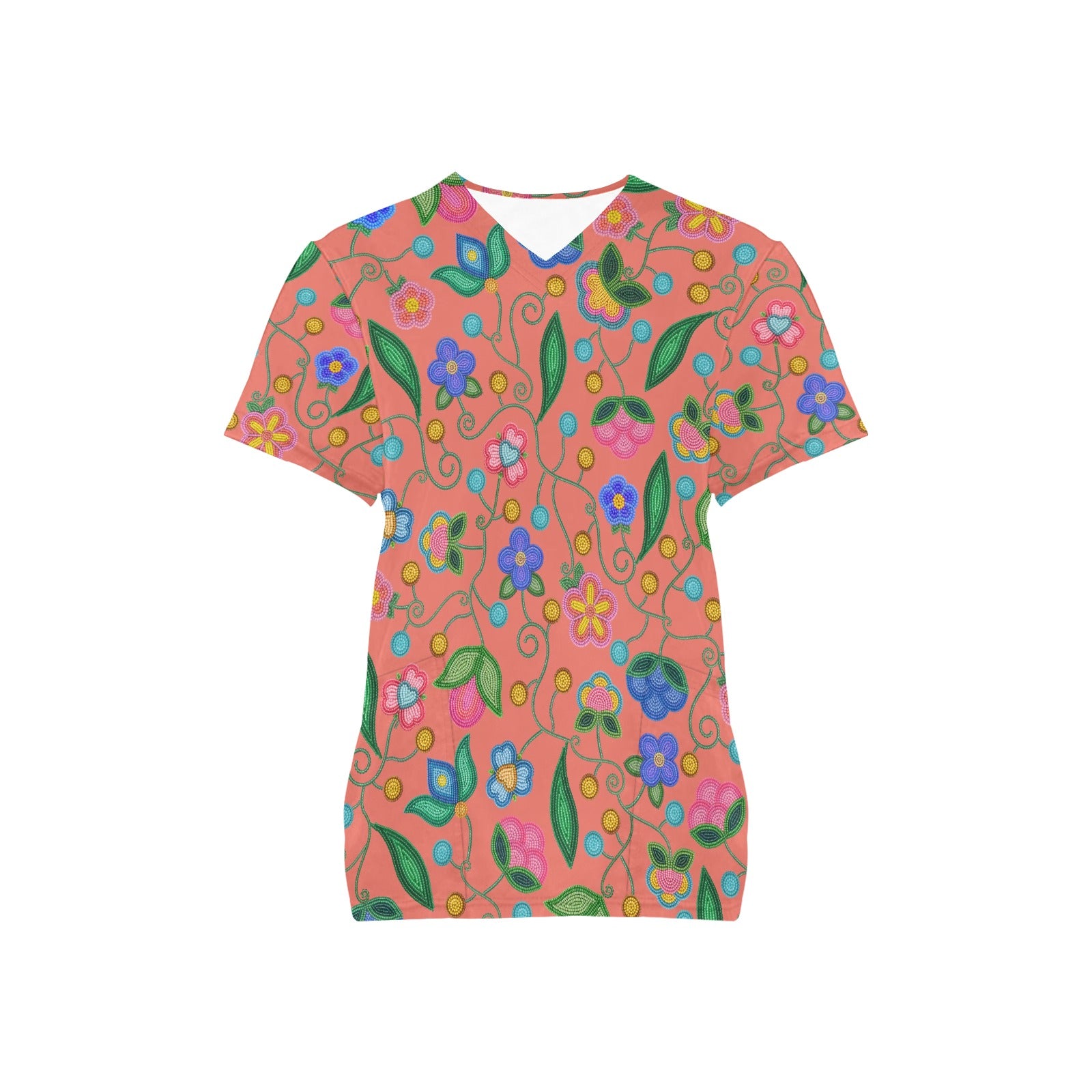Skyberry Serenade Peach Scrub Top