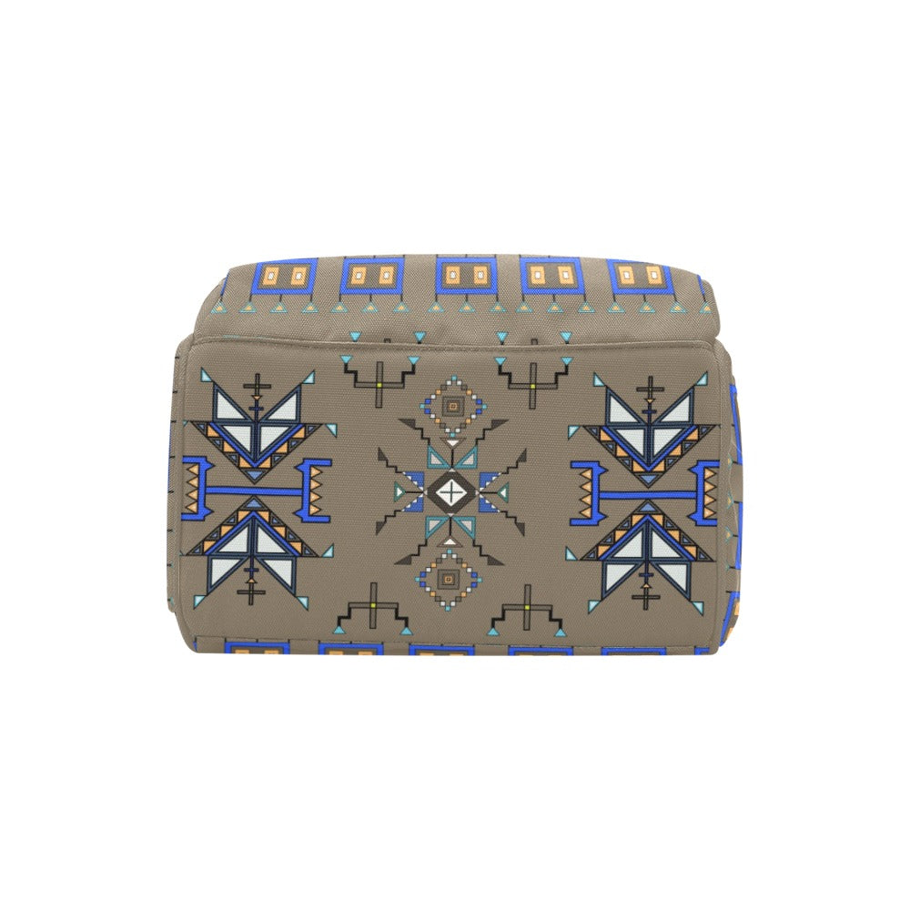 Eagle Strike Brown Multi-Function Diaper Backpack/Diaper Bag