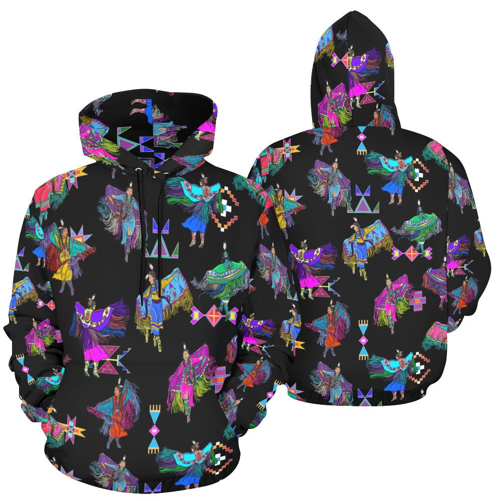 Women's Fancy Dancers Black Hoodie for Women (USA Size)